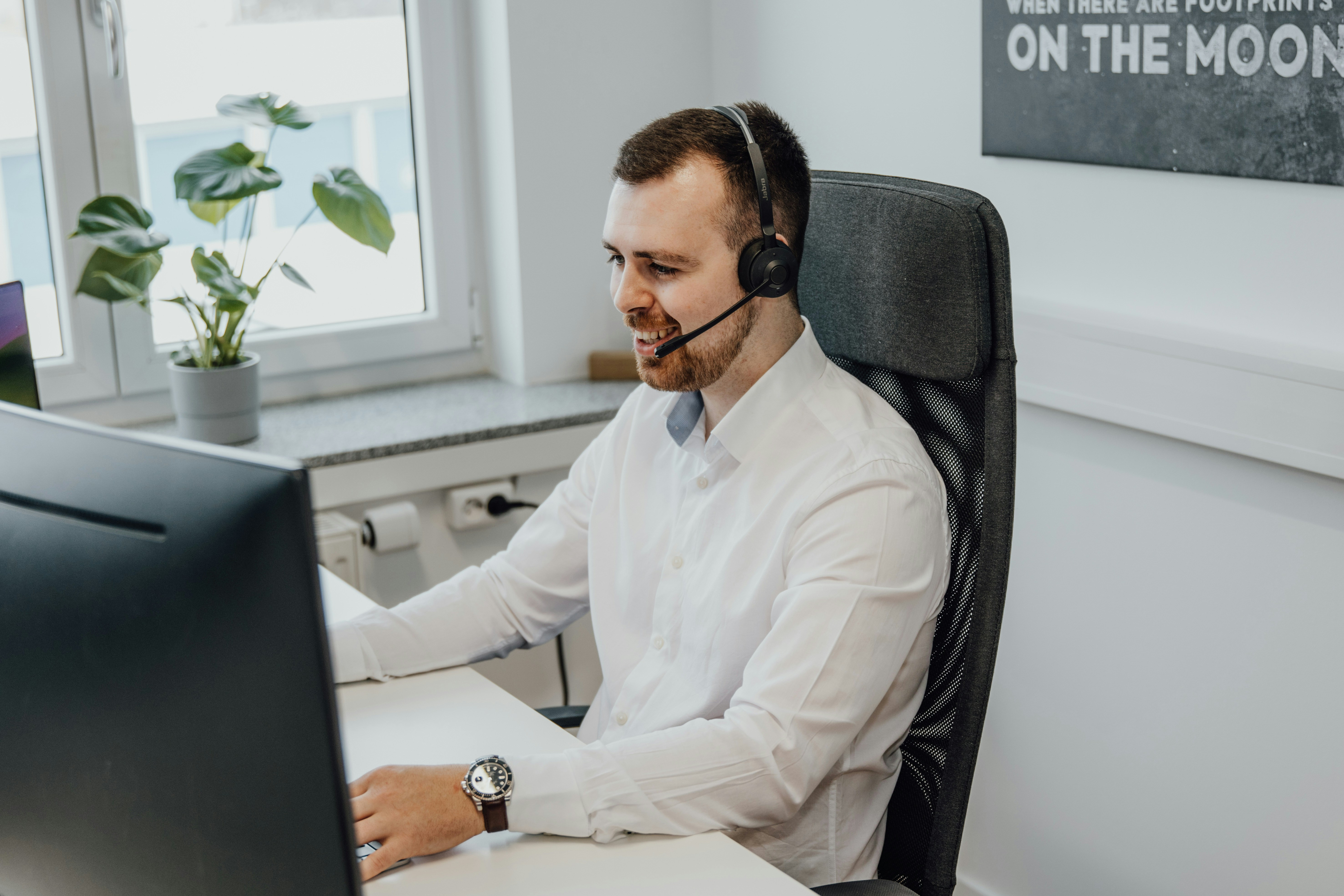 Person working at a desk